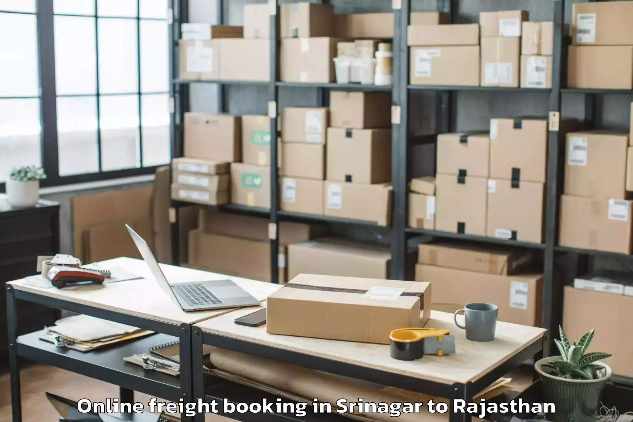 Book Srinagar to Nimbahera Online Freight Booking